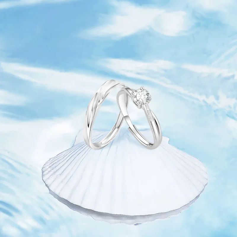 BLANK IN BLANK Sterling Silver Rings Unisex-2