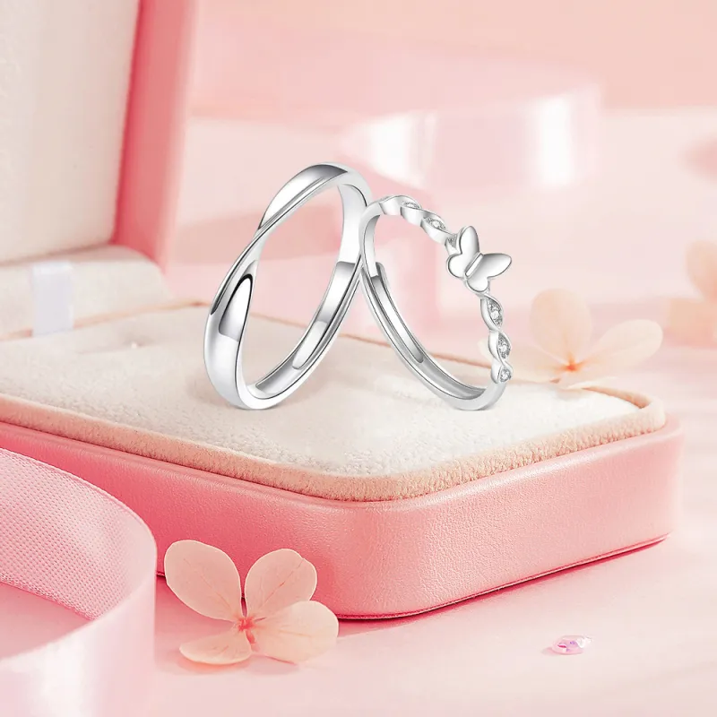 BLANK IN BLANK Sterling Silver Rings Unisex-2