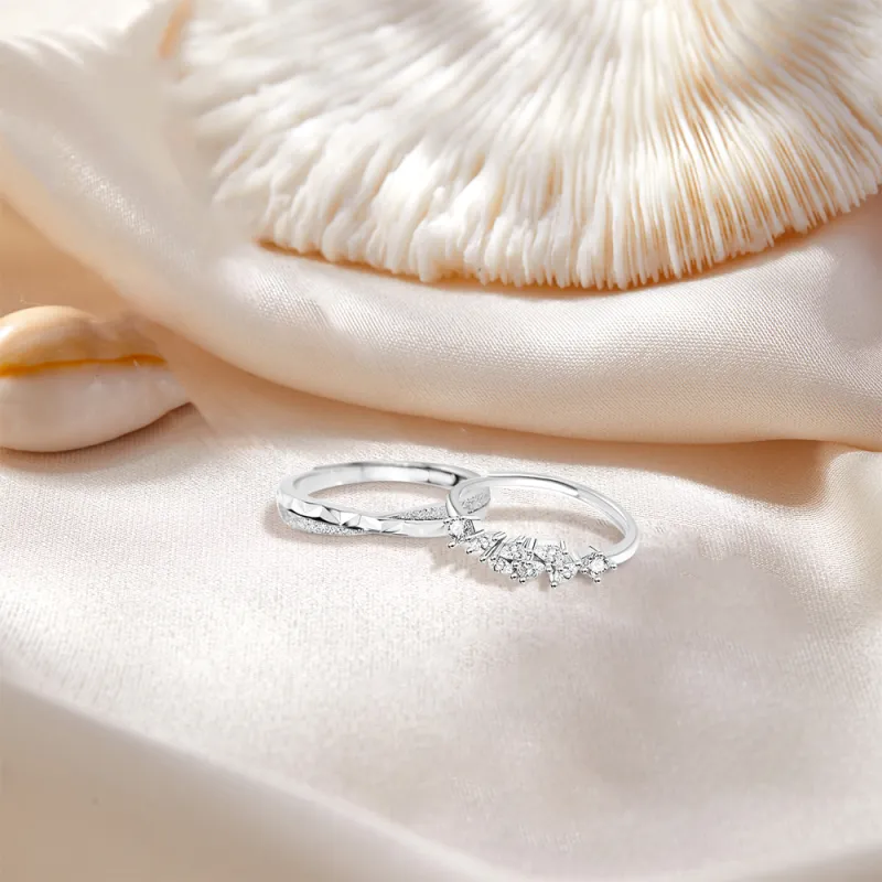 BLANK IN BLANK Sterling Silver Rings Unisex-4