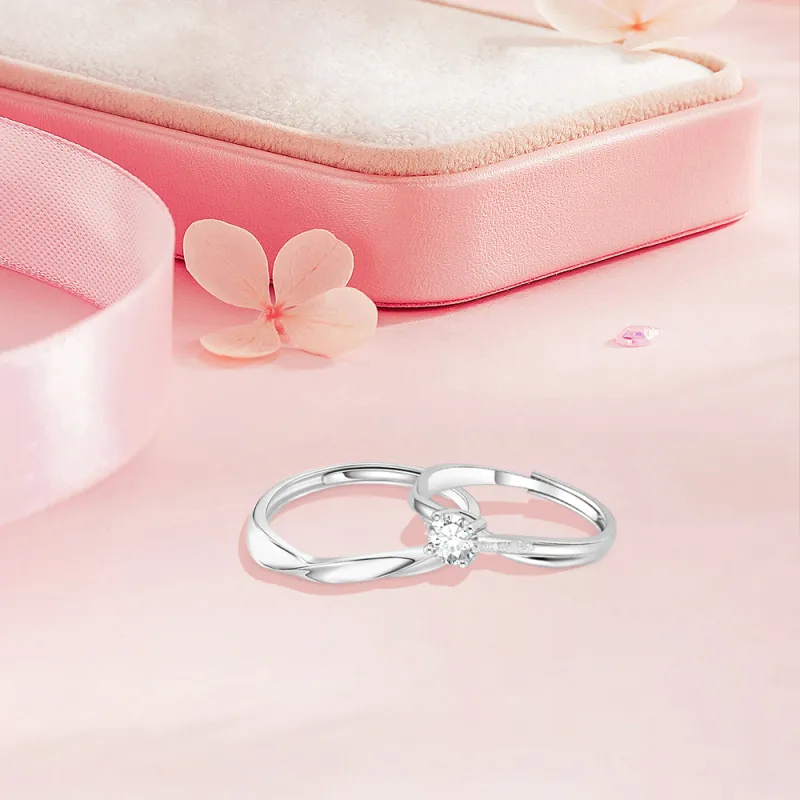 BLANK IN BLANK Sterling Silver Rings Unisex-4
