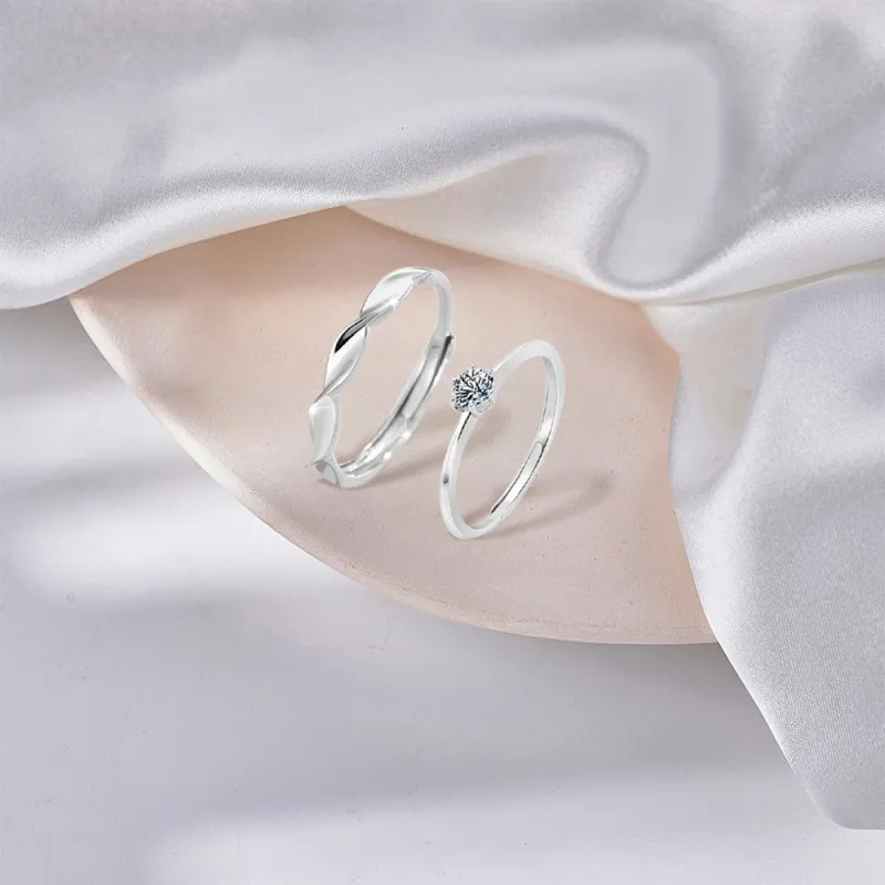 BLANK IN BLANK Sterling Silver Rings Unisex Girlfriend's Birthday-3
