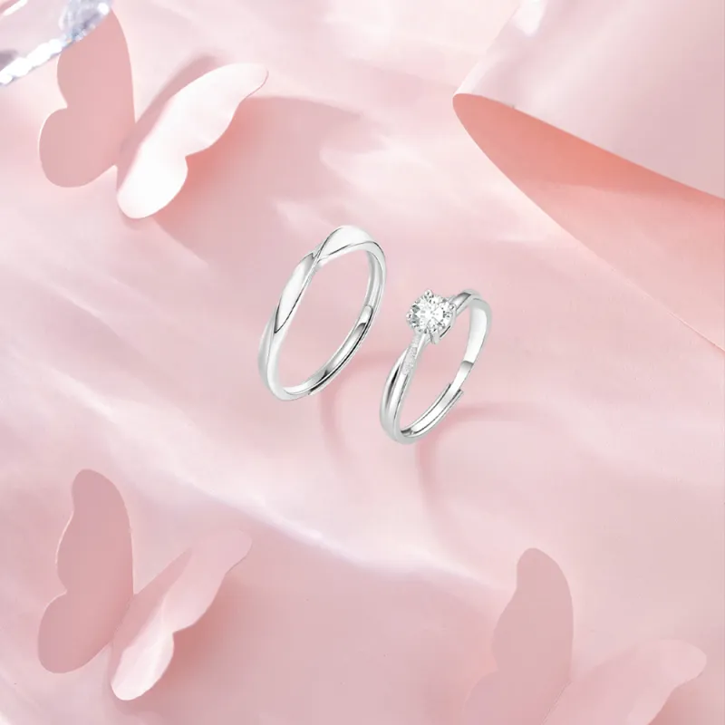 BLANK IN BLANK Sterling Silver Rings Unisex-3