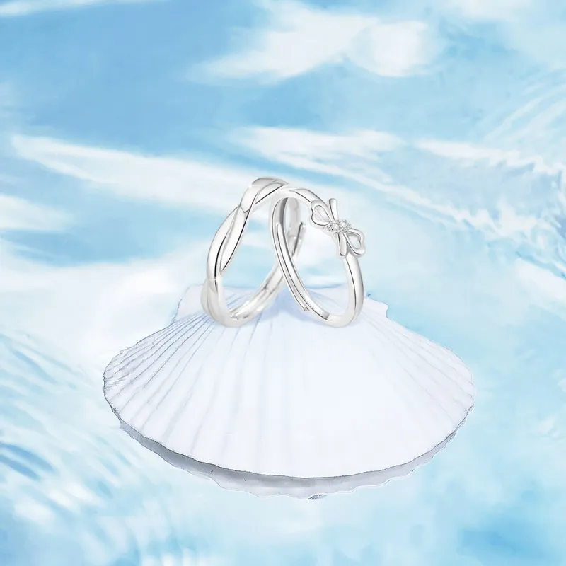 BLANK IN BLANK Sterling Silver Rings Unisex-2