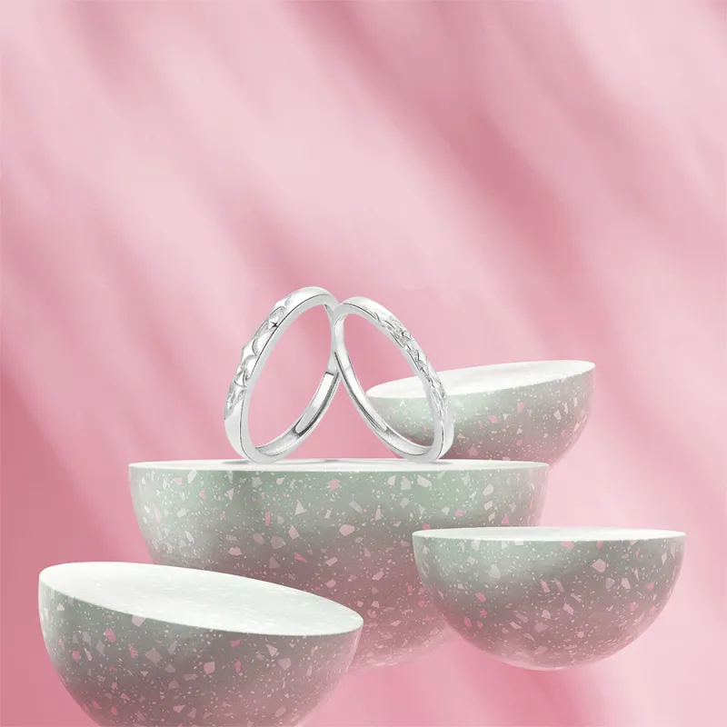 BLANK IN BLANK Sterling Silver Rings Unisex-2