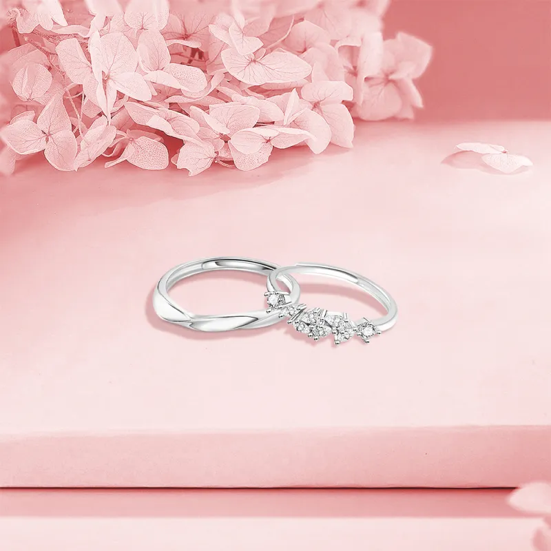 BLANK IN BLANK Sterling Silver Rings Unisex Girlfriend's Birthday-4