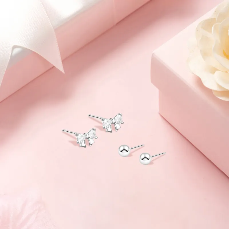 BLANK IN BLANK Sterling Silver Stud Earrings Women's Anniversary Birthday-4