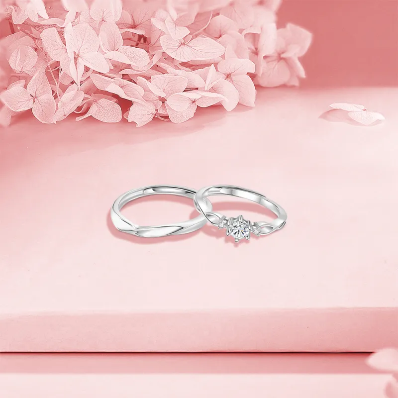 BLANK IN BLANK Sterling Silver Rings Unisex Girlfriend Anniversary Birthday Box-4
