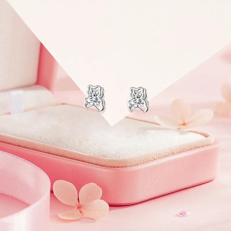 BLANK IN BLANK Sterling Silver Stud Earrings Women's Bestie Couple Girlfriend Birthday-3