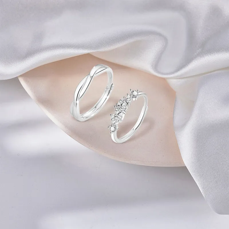 BLANK IN BLANK Sterling Silver Rings Unisex Girlfriend's Birthday-3