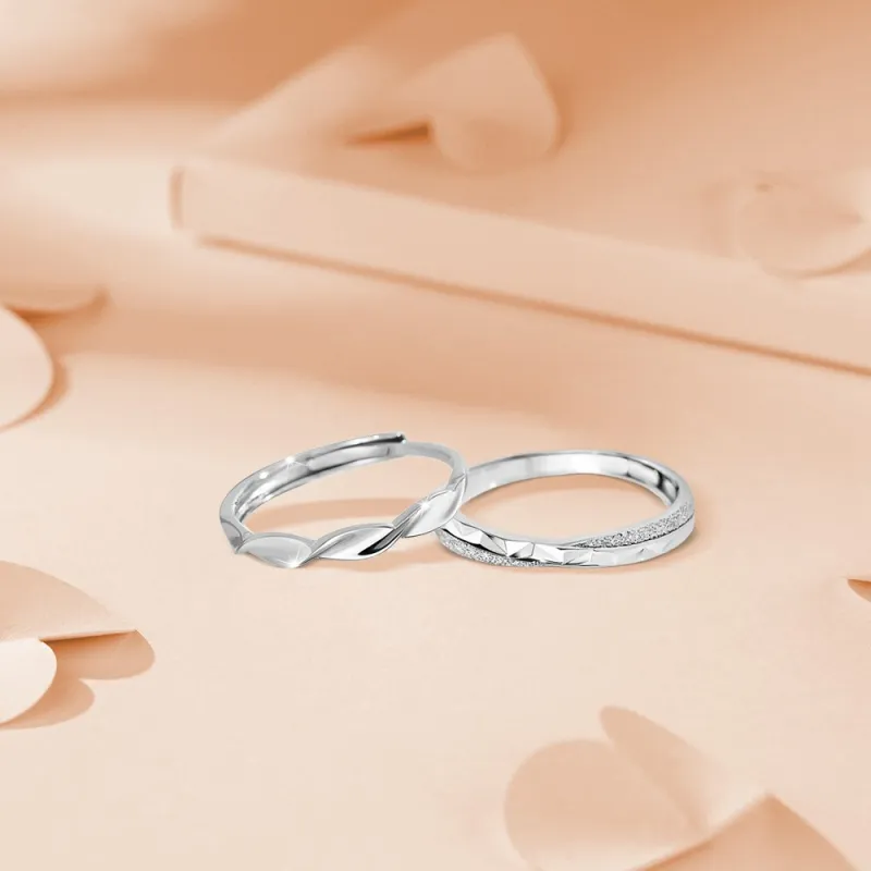 BLANK IN BLANK Sterling Silver Rings Unisex-4