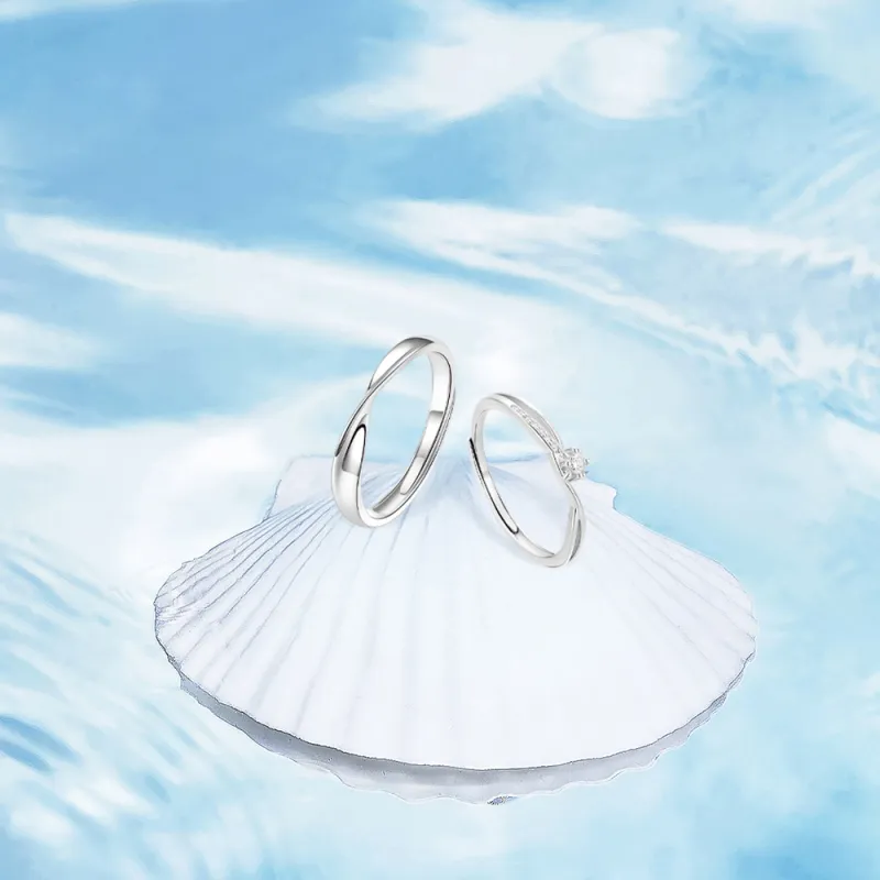 BLANK IN BLANK Sterling Silver Rings Unisex-2