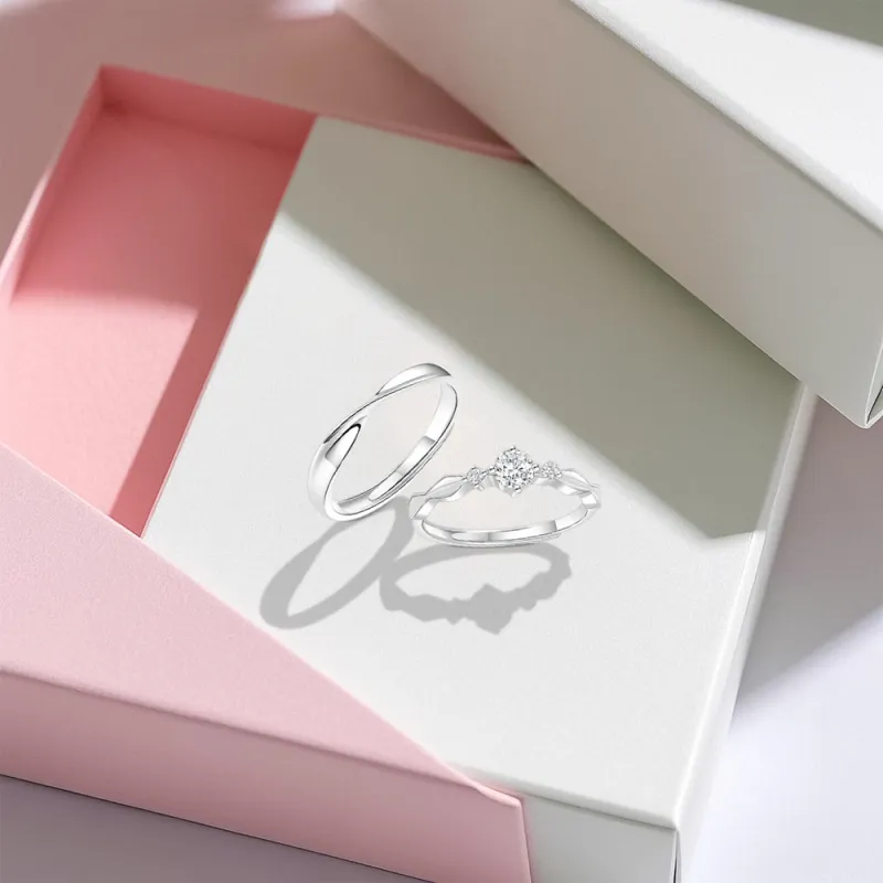 BLANK IN BLANK Sterling Silver Rings Unisex-3