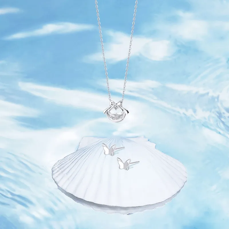 BLANK IN BLANK Zircon Necklaces Women's Bestie Couple Birthday Girl-1