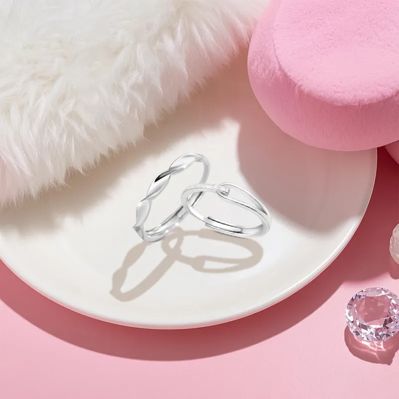 BLANK IN BLANK Sterling Silver Rings Unisex-3