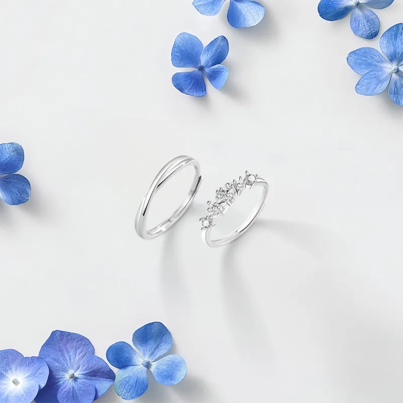 BLANK IN BLANK Sterling Silver Rings Unisex Girlfriend's Birthday-3