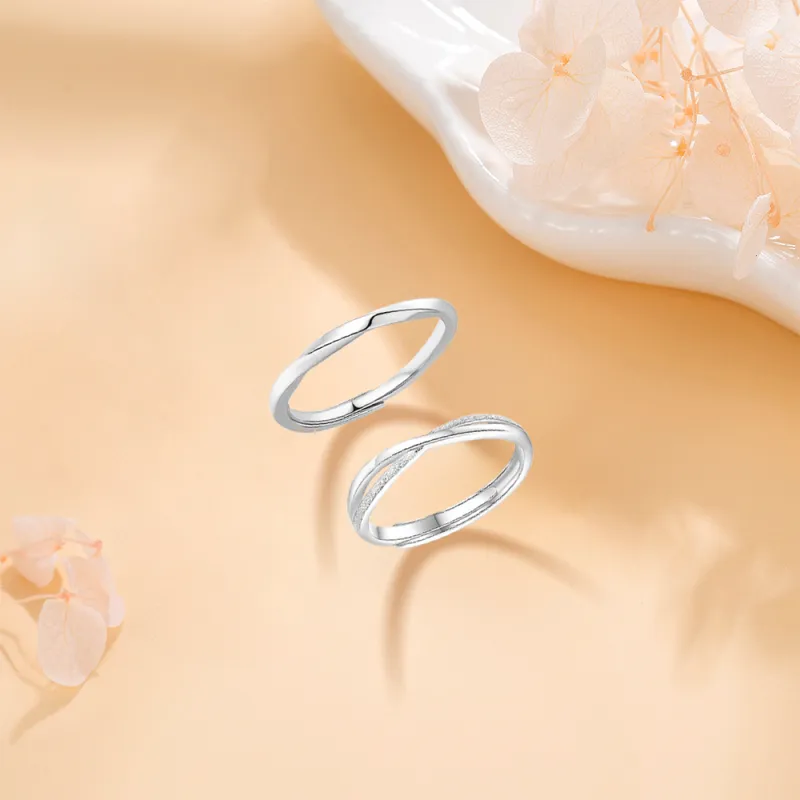 BLANK IN BLANK Sterling Silver Rings Unisex-4