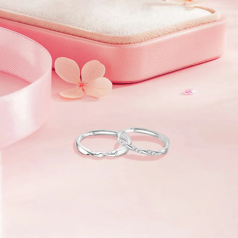 BLANK IN BLANK Sterling Silver Rings Unisex Silver-4