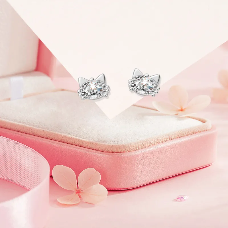 BLANK IN BLANK Sterling Silver Stud Earrings Women's Box For Bestie Couple Women's Birthday-1