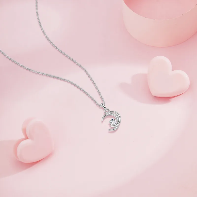 BLANK IN BLANK Sterling Silver Necklaces Women's Girl Bestie Female Friend Couple Birthday Box-3