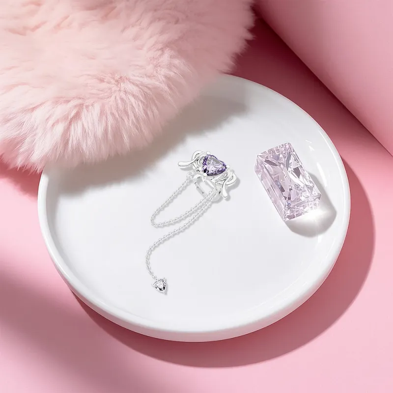 BLANK IN BLANK Zircon Clip-On Earrings Women's-4