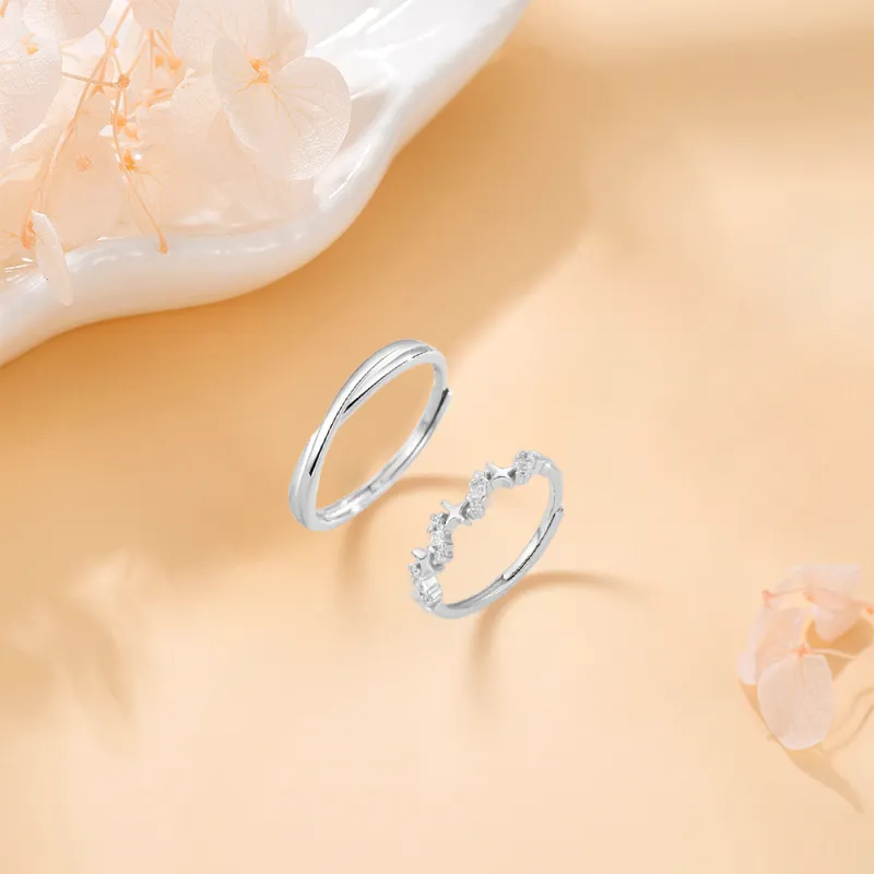 BLANK IN BLANK Sterling Silver Rings Unisex-3