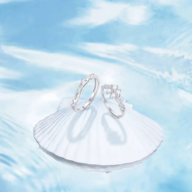 BLANK IN BLANK Sterling Silver Rings Unisex-4