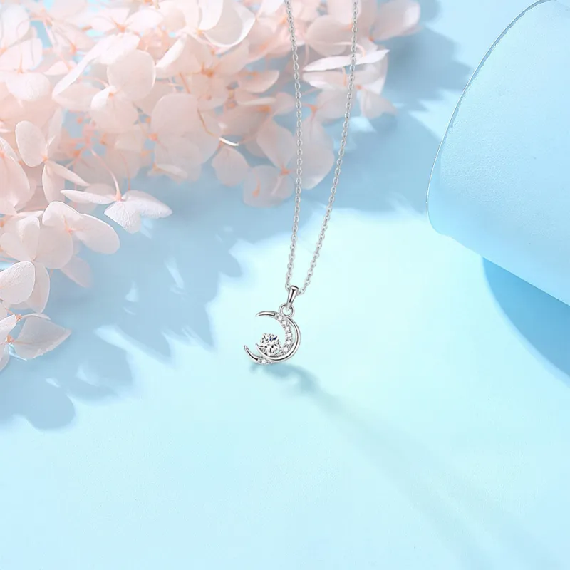 BLANK IN BLANK Sterling Silver Necklaces Women's Girl Bestie Female Friend Couple Birthday Box-2