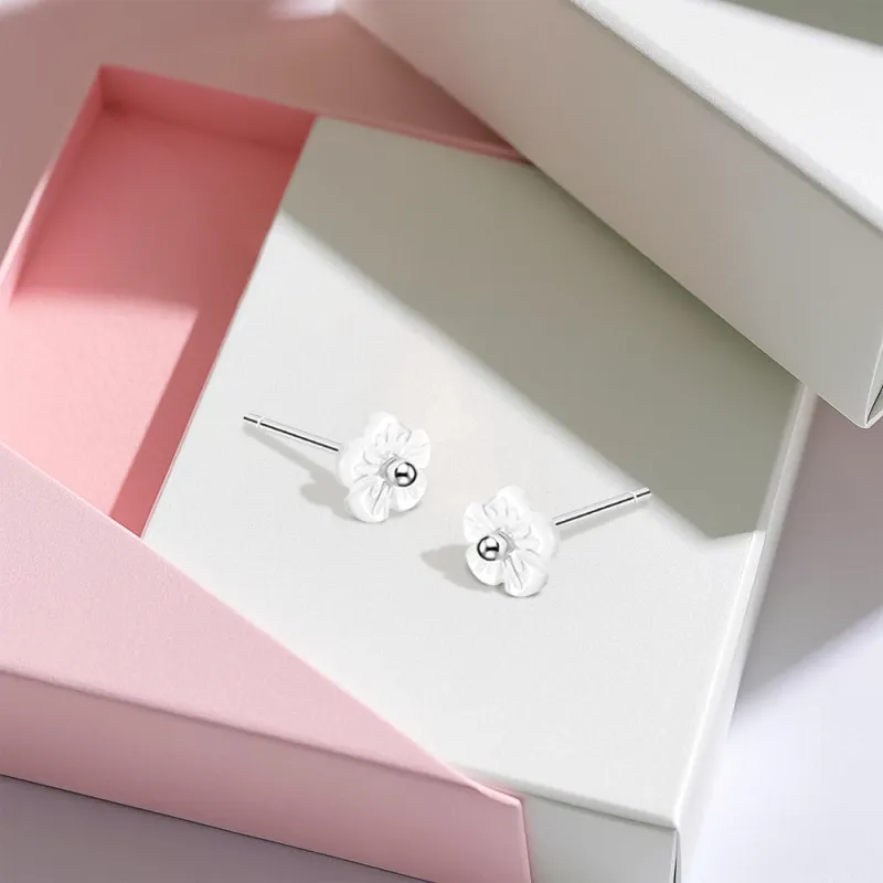 BLANK IN BLANK Sterling Silver Stud Earrings Women's Birthday Box-2