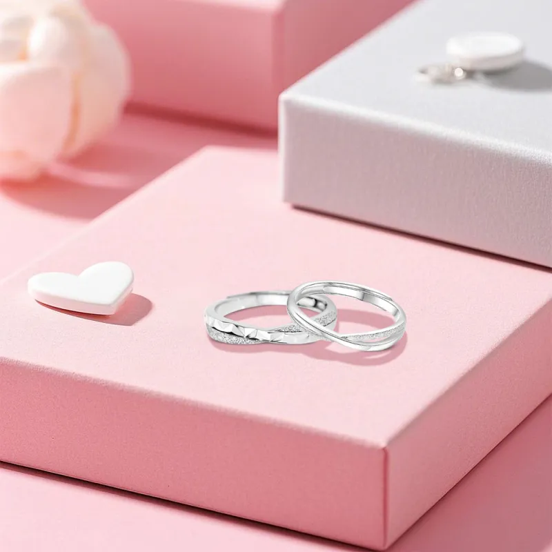 BLANK IN BLANK Sterling Silver Rings Unisex-4