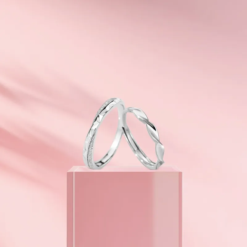 BLANK IN BLANK Sterling Silver Rings Unisex-2