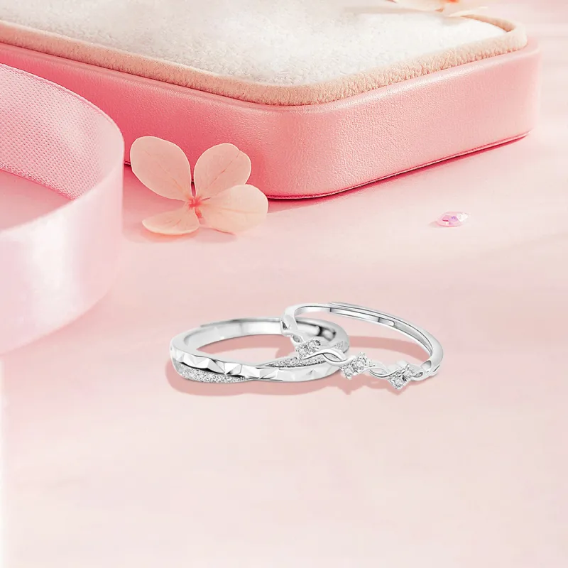 BLANK IN BLANK Sterling Silver Rings Unisex-4