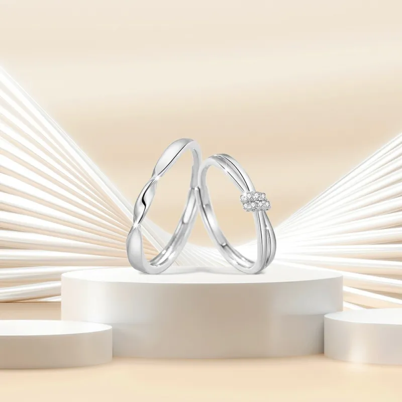 BLANK IN BLANK Sterling Silver Rings Unisex-2