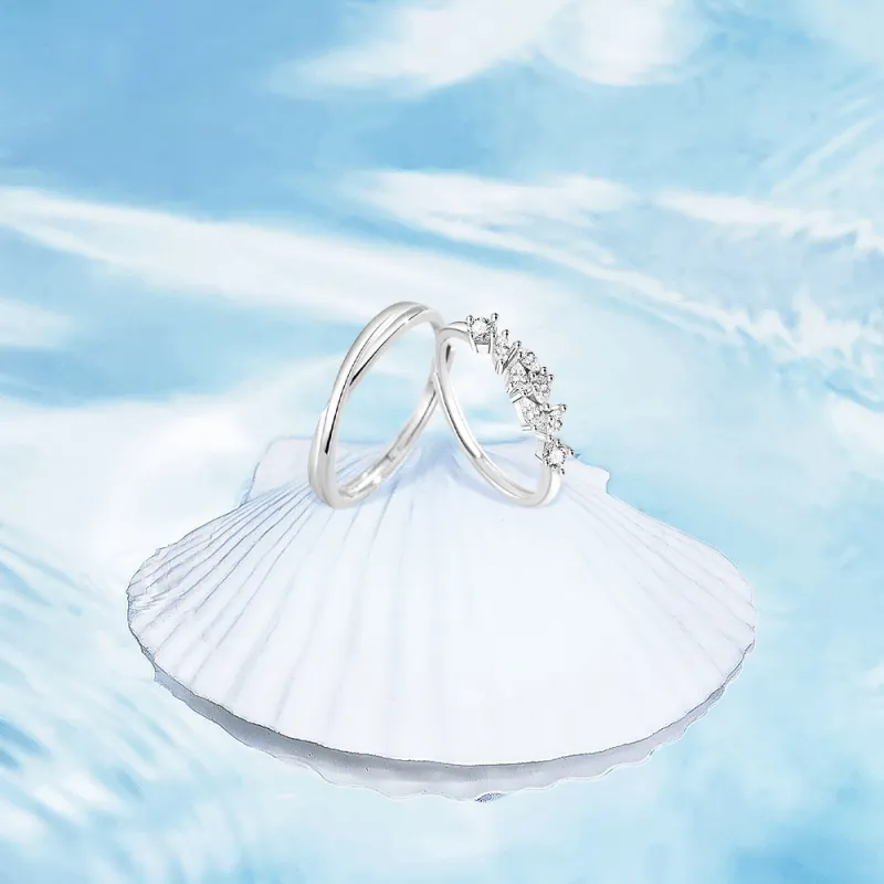 BLANK IN BLANK Sterling Silver Rings Unisex Girlfriend's Birthday-2