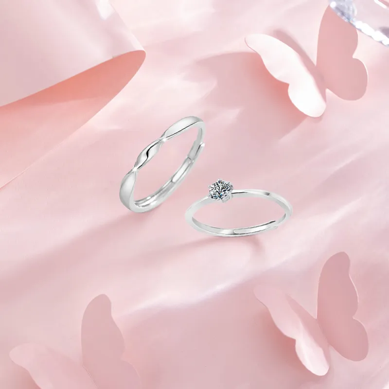 BLANK IN BLANK Sterling Silver Rings Unisex-3
