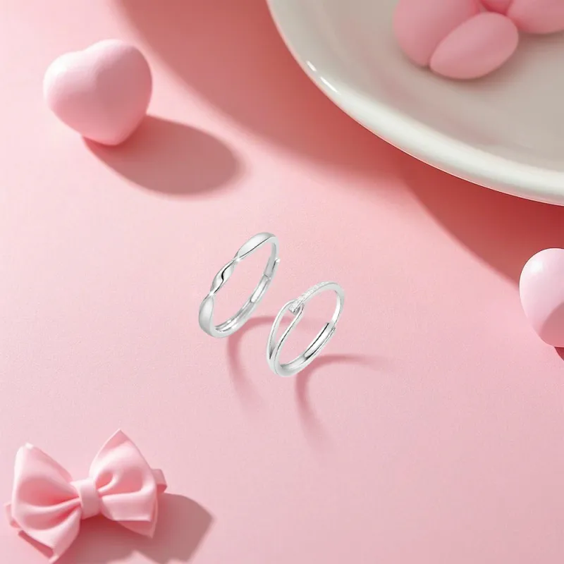BLANK IN BLANK Sterling Silver Rings Unisex-4