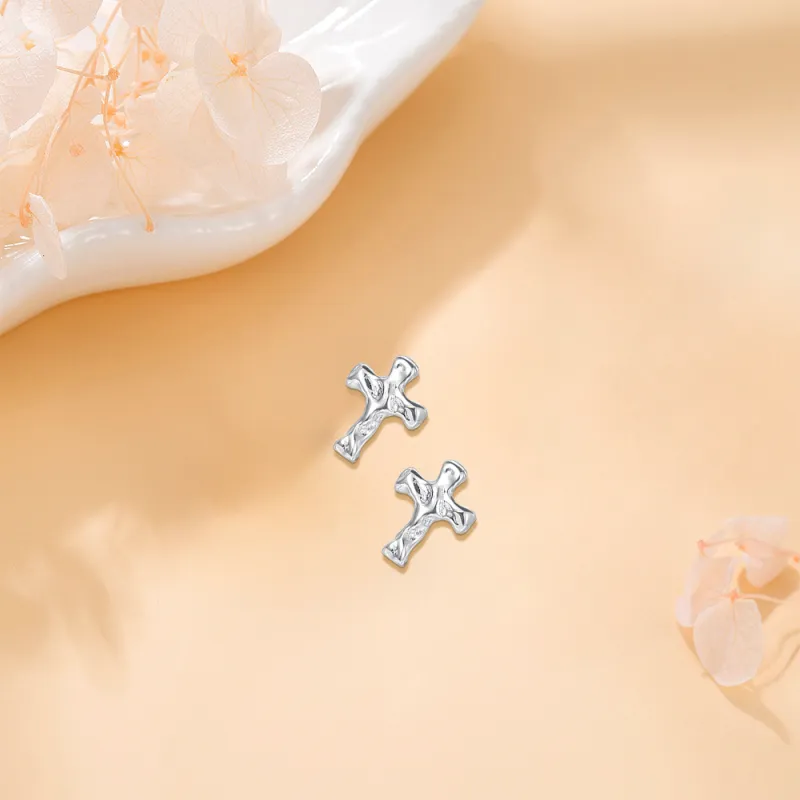 BLANK IN BLANK Sterling Silver Stud Earrings Unisex-4