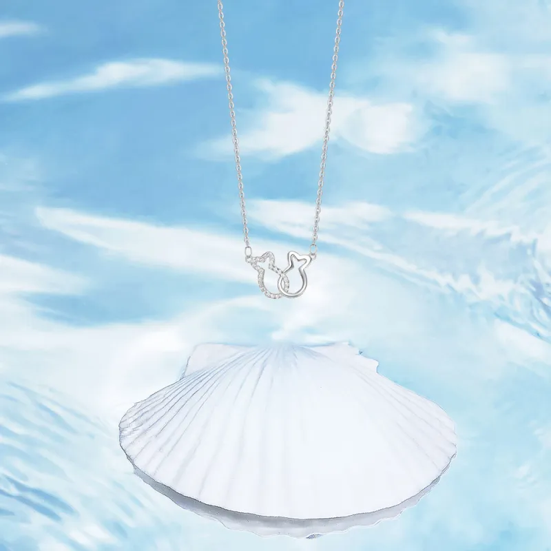 BLANK IN BLANK Sterling Silver Necklaces Women's Bestie Girlfriend Couple Box-3