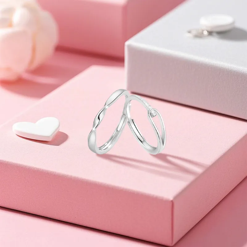 BLANK IN BLANK Sterling Silver Rings Unisex-3