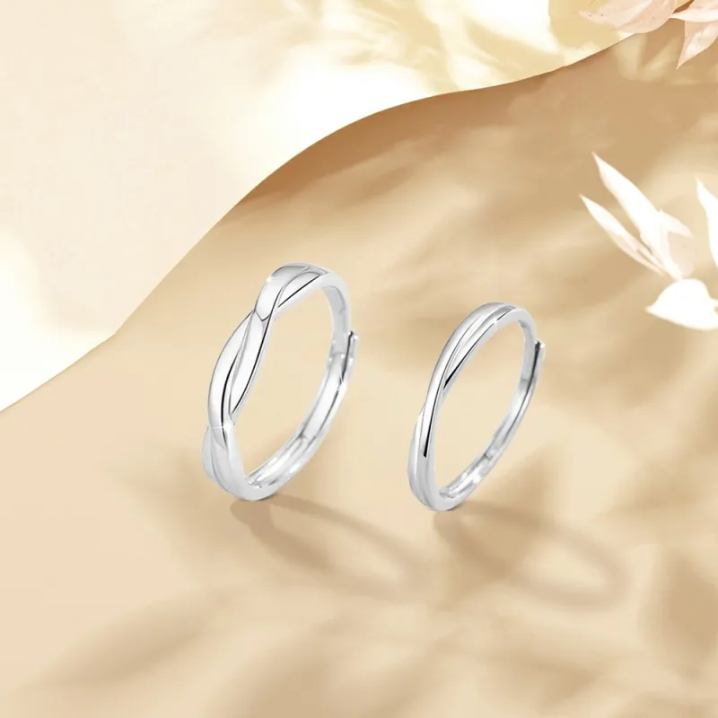 BLANK IN BLANK Sterling Silver Rings Unisex-4