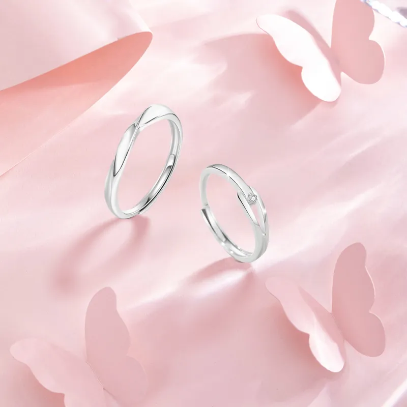 BLANK IN BLANK Sterling Silver Rings Unisex-3