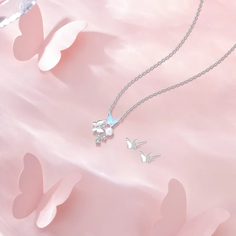 BLANK IN BLANK Zircon Necklaces Women's Bestie Girlfriend Couple Birthday Girl-2