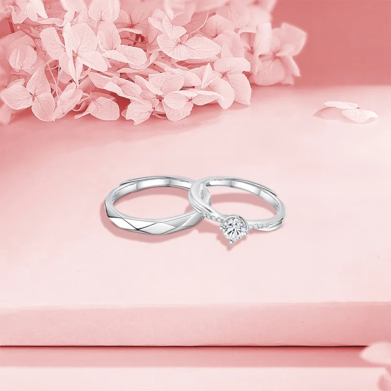 BLANK IN BLANK Zircon Rings Unisex Girlfriend's Birthday Commemoration Anniversary Box-7