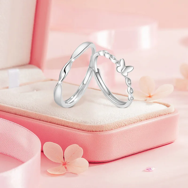 BLANK IN BLANK Sterling Silver Rings Unisex-2