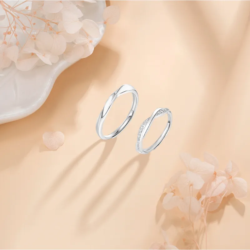 BLANK IN BLANK Sterling Silver Rings Unisex-2