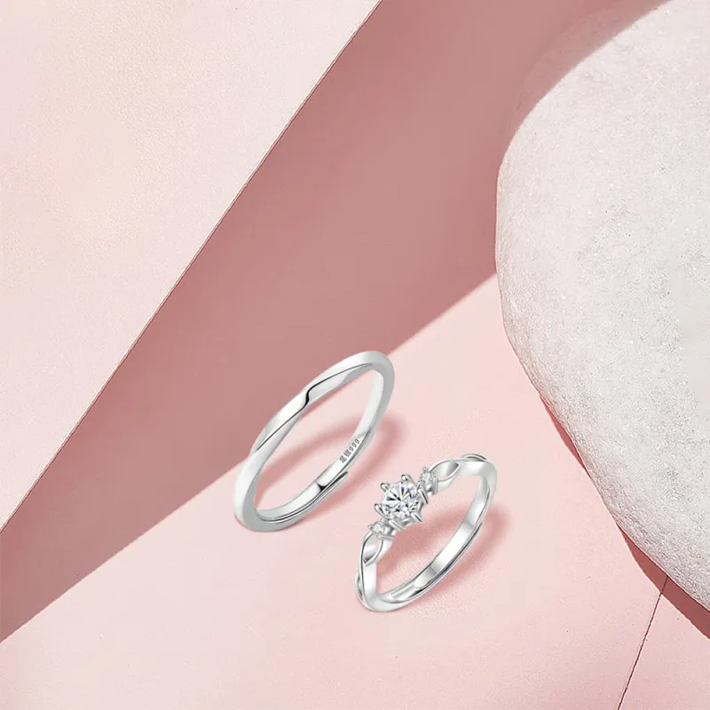 BLANK IN BLANK Sterling Silver Rings Unisex Box-4