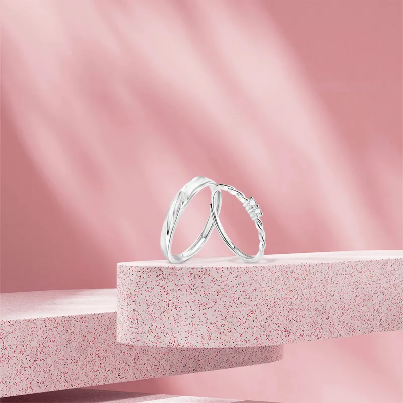 BLANK IN BLANK Sterling Silver Rings Unisex-2