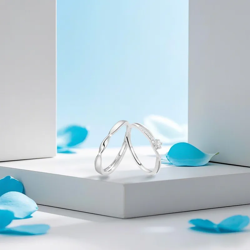 BLANK IN BLANK Sterling Silver Rings Unisex-2