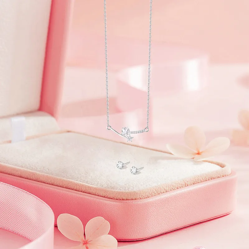 BLANK IN BLANK Sterling Silver Necklaces Women's Bestie Girlfriend Couple Box Birthday-2