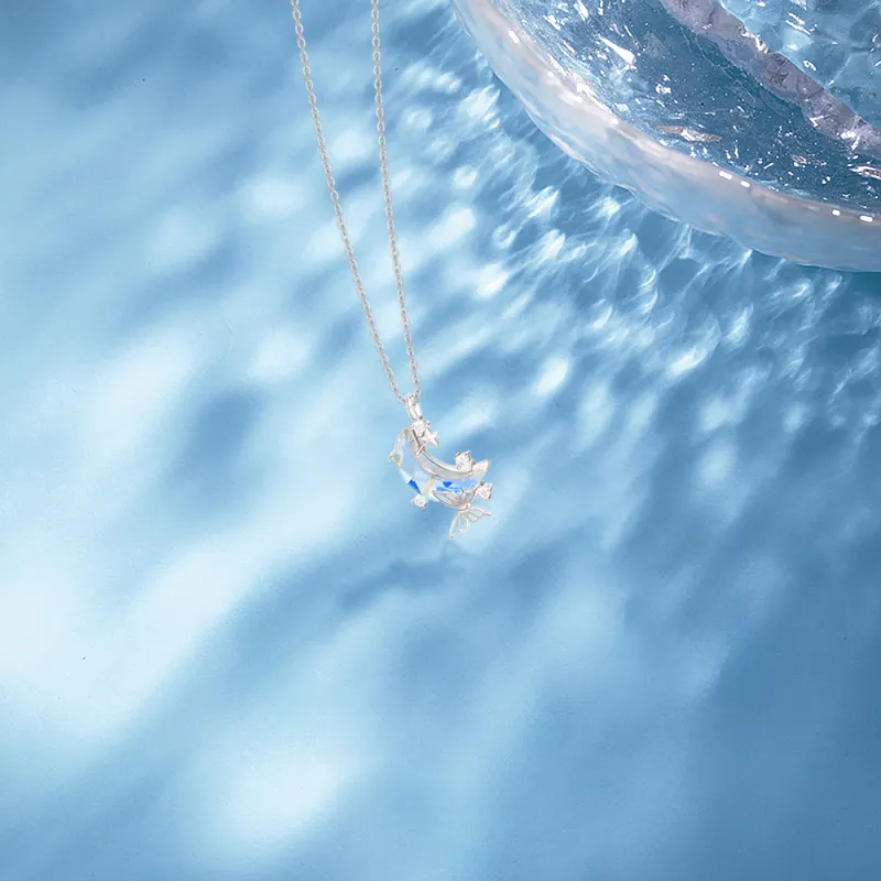 BLANK IN BLANK Zircon Necklaces Women's Anniversary Bestie Girlfriend Birthday Box-2