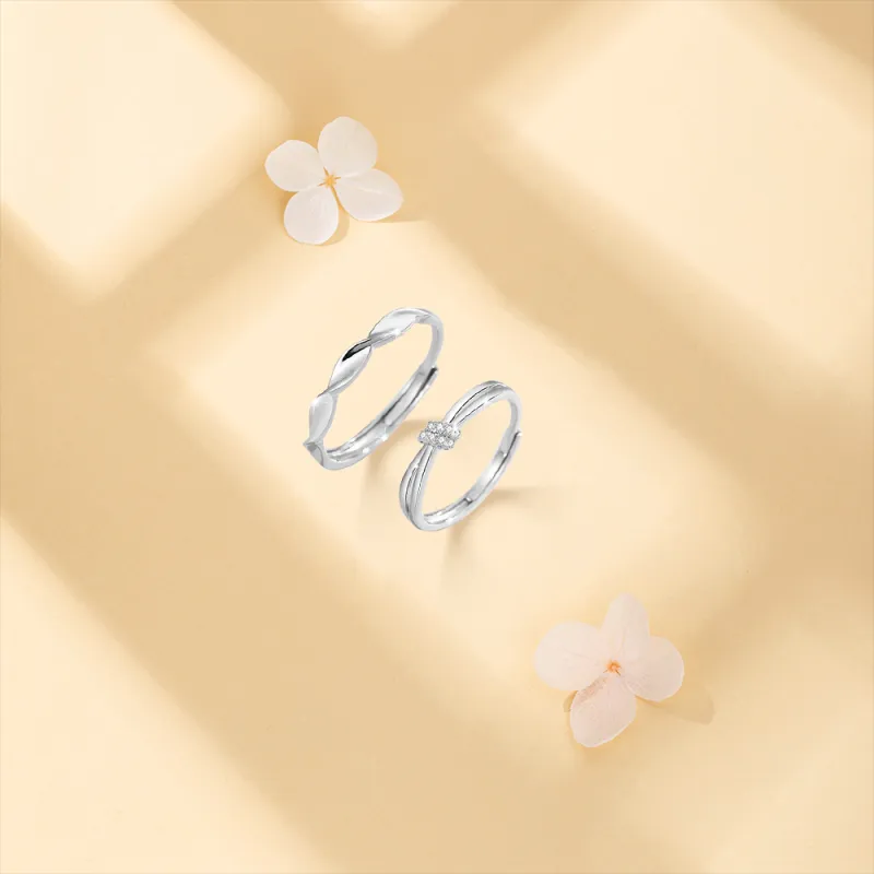 BLANK IN BLANK Sterling Silver Rings Unisex-3